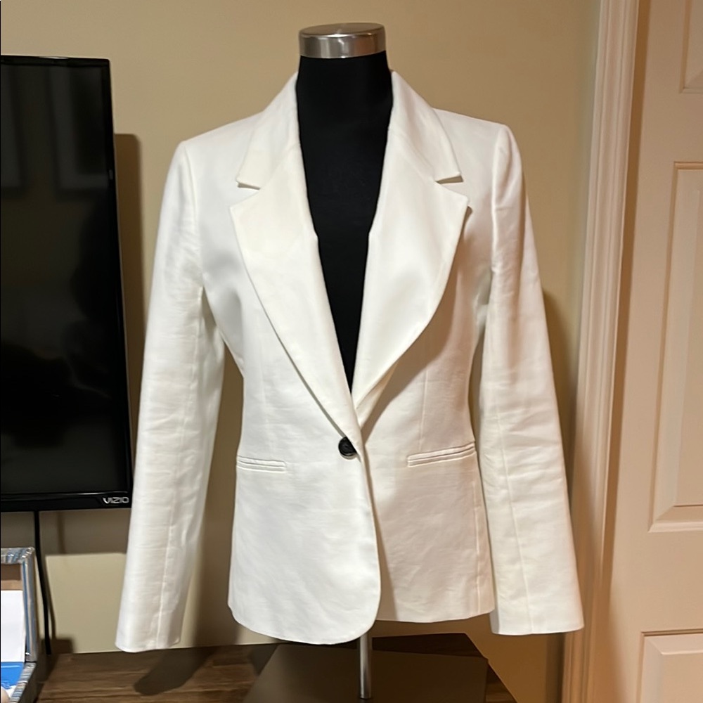 Elegant White Women's Blazer (J Crew)